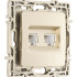 Розетка телефонная RJ11 + компьютерная RJ45 Arte Milano 217.44-1.shampan Розетка телефонная RJ11 + компьютерная RJ45 Arte Milano 217.44-1.shampan