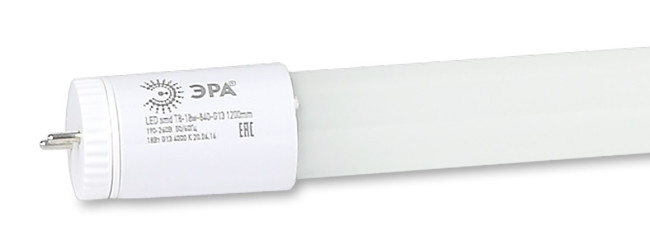 Лампа светодиодная Эра G13 10W 4000K LED T8-10W-840-G13-600mm Б0032999 Лампа светодиодная Эра G13 10W 4000K LED T8-10W-840-G13-600mm Б0032999