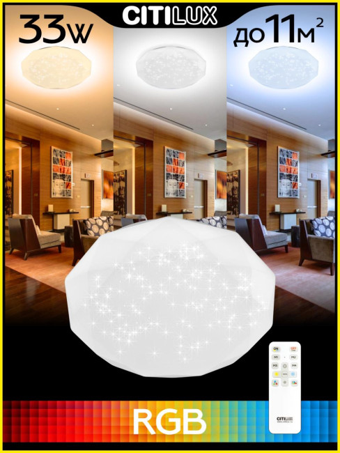 Потолочная люстра Citilux Астрон CL733330G Потолочная люстра Citilux Астрон CL733330G