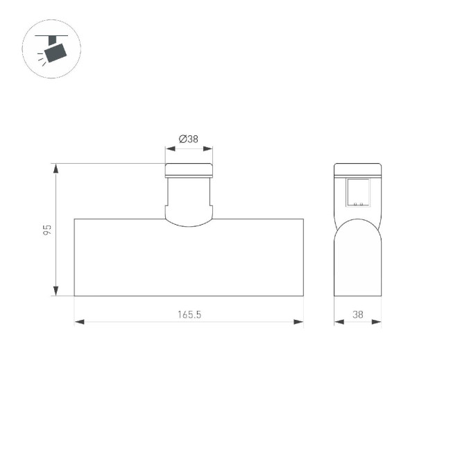Трековый светильники Arlight ART-APRIORI-LASER-L165-8W Warm3000 047781 Трековый светильники Arlight ART-APRIORI-LASER-L165-8W Warm3000 047781