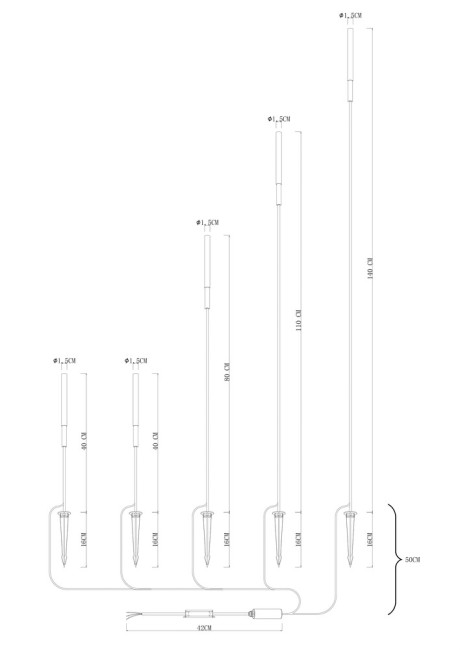 Ландшафтный светильник Arte Lamp Muster A1083PA-5BK Ландшафтный светильник Arte Lamp Muster A1083PA-5BK