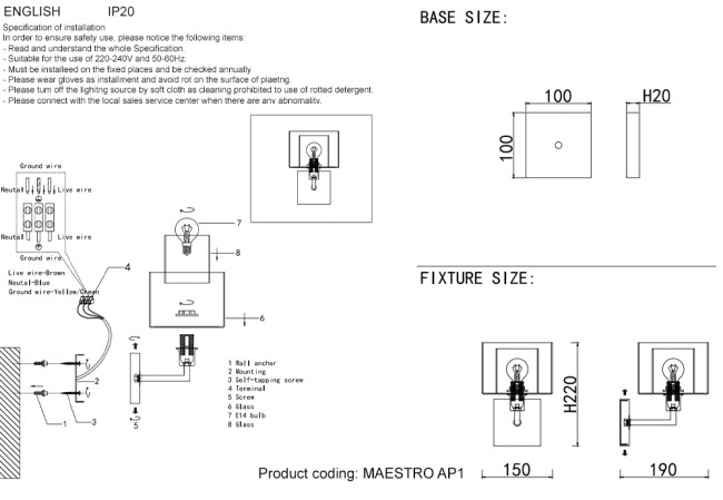 Бра Crystal Lux MAESTRO AP1 GOLD Бра Crystal Lux MAESTRO AP1 GOLD