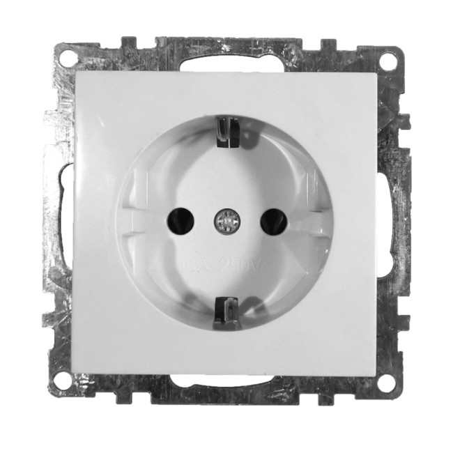 Розетка 1-местная Stekker GLS16-7110-01 250В 16А с защитной шторкой 39304 Розетка 1-местная Stekker GLS16-7110-01 250В 16А с защитной шторкой 39304