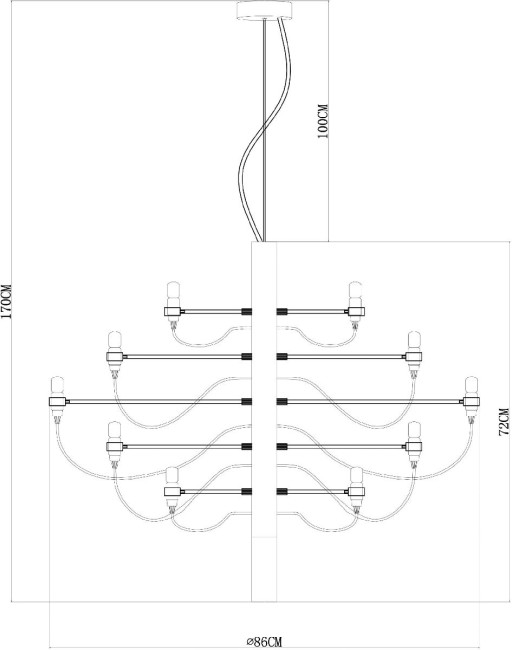 Подвесная люстра Divinare Molto 8030/17 LM-30 Подвесная люстра Divinare Molto 8030/17 LM-30