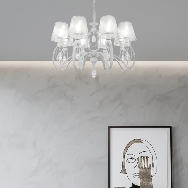Подвесная люстра Arte Milano 347203/8 WT+SL Подвесная люстра Arte Milano 347203/8 WT+SL