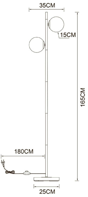 Торшер Arte Lamp Alcor A2224PN-2BK