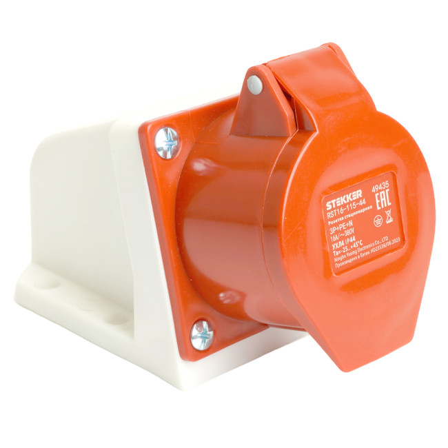 Розетка стационарная Stekker RST16-115-44 49435 Розетка стационарная Stekker RST16-115-44 49435