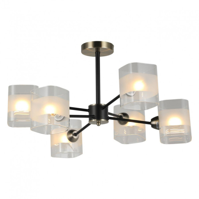 Люстра на штанге IMEX Lasso MD.51742-6-S-BK+AB Люстра на штанге IMEX Lasso MD.51742-6-S-BK+AB