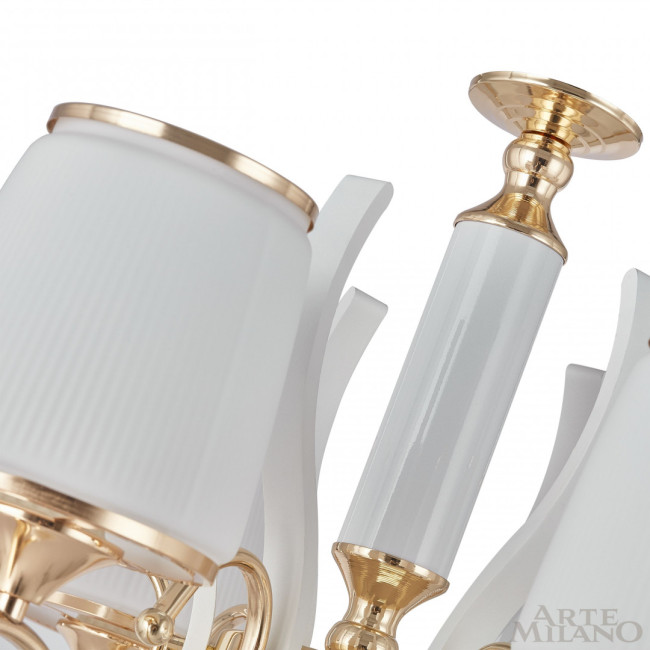Подвесная люстра Arte Milano Florentia-3857 303857/8 Wh/Gd Подвесная люстра Arte Milano Florentia-3857 303857/8 Wh/Gd