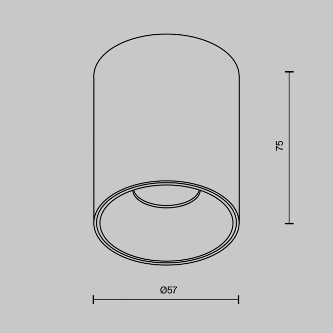 Накладной светильник Maytoni Alfa LED C064CL-8W4K-RD-B Накладной светильник Maytoni Alfa LED C064CL-8W4K-RD-B