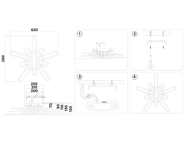 Потолочная люстра Ambrella Light Acrylica Original FA8906
