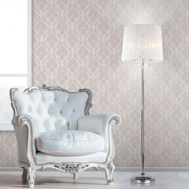 Торшер Eurosvet 2045/3F хром/белый Торшер Eurosvet 2045/3F хром/белый