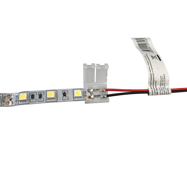 Коннектор для подключения Apeyron ленты 10мм (5050 моно, 2835), провод 150мм 09-02 Коннектор для подключения Apeyron ленты 10мм (5050 моно, 2835), провод 150мм 09-02