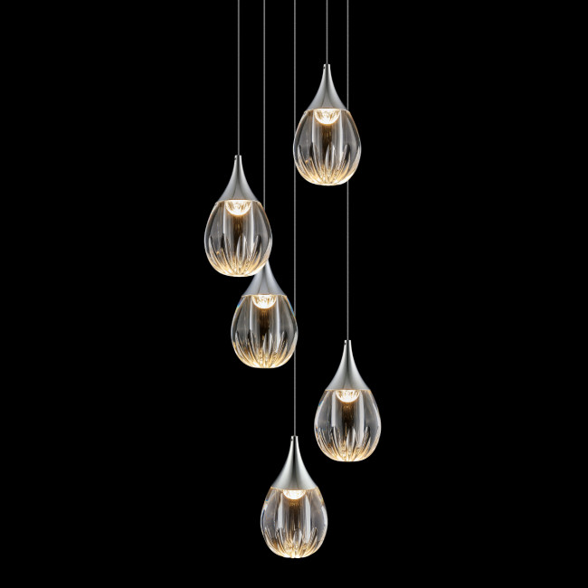 Подвесной светильник MD24001004-5A chrome/clear Подвесной светильник MD24001004-5A chrome/clear