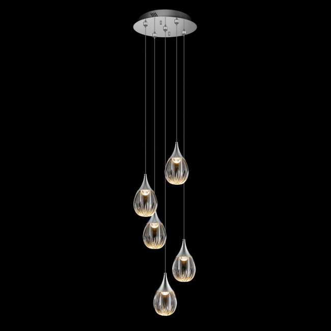 Подвесной светильник MD24001004-5A chrome/clear Подвесной светильник MD24001004-5A chrome/clear