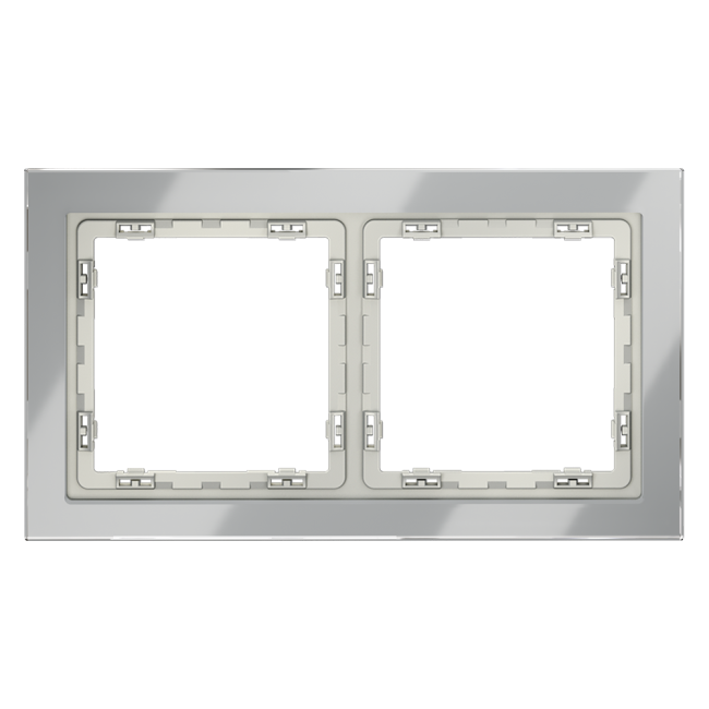 Рамка на 2 поста Voltum S70 VLS110205 (сталь, стекло)