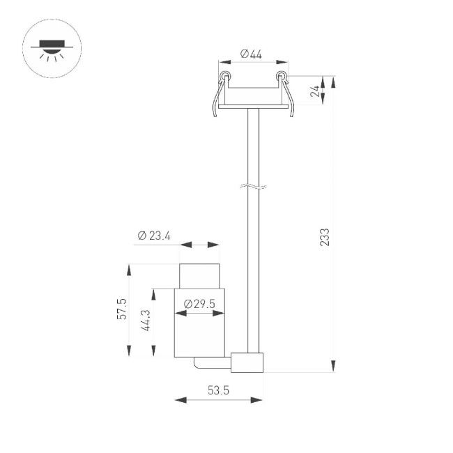 Встраиваемый спот Arlight ART-NEMO-BUILT-ZOOM-L205-R29.5-2W Warm3000 049779 Встраиваемый спот Arlight ART-NEMO-BUILT-ZOOM-L205-R29.5-2W Warm3000 049779