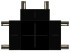 Коннектор Т-образный Эра TRM-S5-CT BK Б0059032 Коннектор Т-образный Эра TRM-S5-CT BK Б0059032