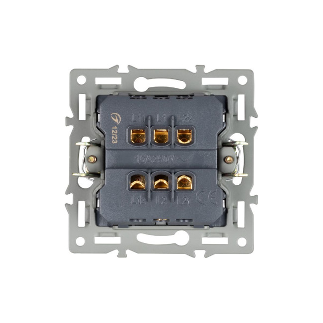 Механизм выключателя двухклавишный проходной Arlight SWT-MKP2-PL-BK (250V, 16A) 043728 Механизм выключателя двухклавишный проходной Arlight SWT-MKP2-PL-BK (250V, 16A) 043728