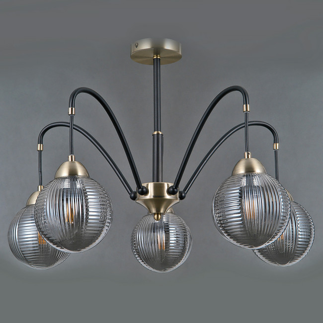 Люстра на штанге Illumico IL0433-5PSQ-79 BK AB