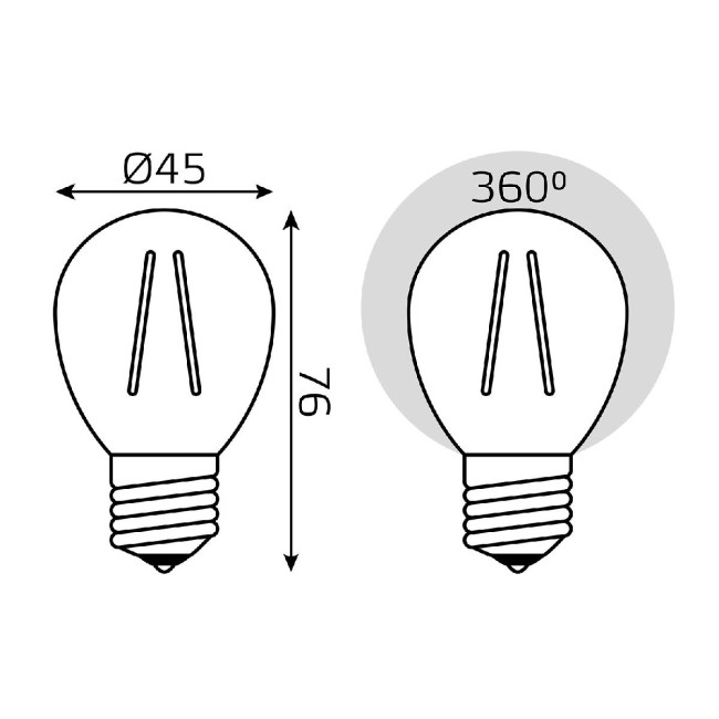 Лампа светодиодная Gauss Filament Elementary E27 10W 4100K 52220 Лампа светодиодная Gauss Filament Elementary E27 10W 4100K 52220