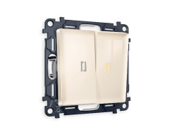 Комплект механизма 2-кл выключателя с подсветкой Ambrella Volt Alfa MA304010