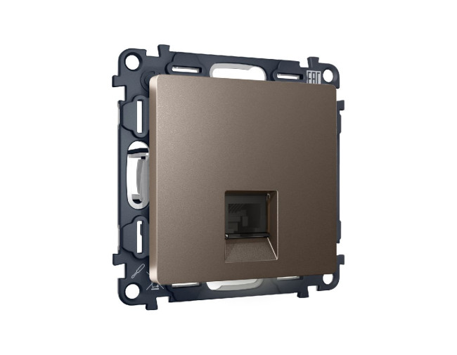 Комплект механизма компьютерной розетки RJ-45(8P8C) CAT6 со шторкой Ambrella Volt Alfa MA642010 Комплект механизма компьютерной розетки RJ-45(8P8C) CAT6 со шторкой Ambrella Volt Alfa MA642010