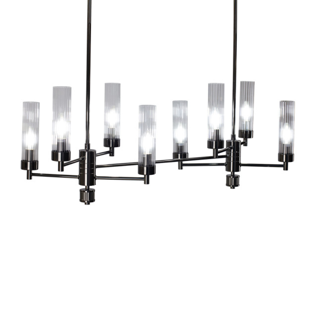Люстра на штанге AM Group INDIGO SPL8 PEARL BLACK
