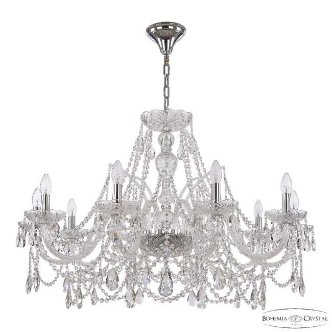 Подвесная люстра Bohemia Ivele Crystal 1411/10/360 Ni Подвесная люстра Bohemia Ivele Crystal 1411/10/360 Ni