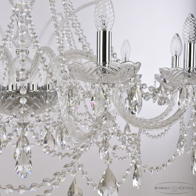 Подвесная люстра Bohemia Ivele Crystal 1411/10/360 Ni Подвесная люстра Bohemia Ivele Crystal 1411/10/360 Ni