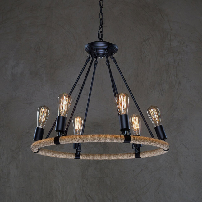 Подвесная люстра LOFT IT Rope filament Loft1861/6 Подвесная люстра LOFT IT Rope filament Loft1861/6