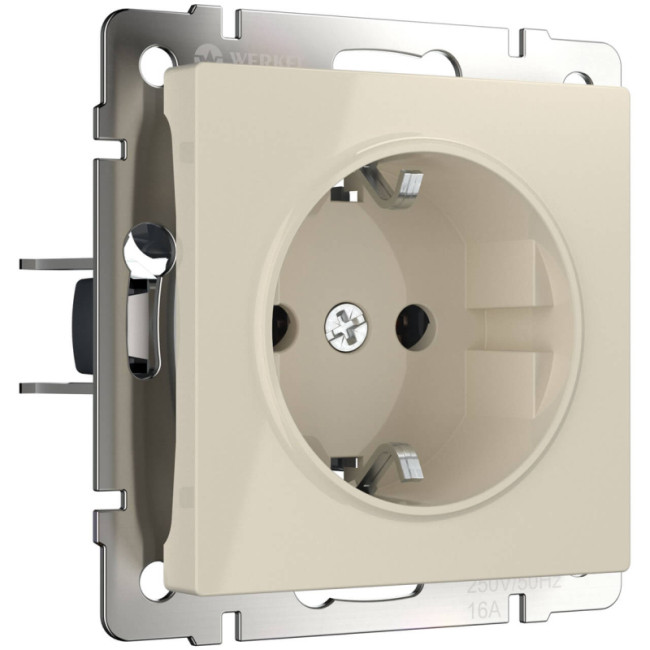 Розетка с заземлением, безвинтовой зажим Werkel слоновая кость W1171303 4690389155772 Розетка с заземлением, безвинтовой зажим Werkel слоновая кость W1171303 4690389155772