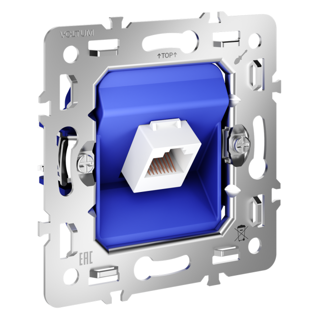 Механизм розетки компьютерной RJ45 кат.6 Voltum S70 VLS0601M Механизм розетки компьютерной RJ45 кат.6 Voltum S70 VLS0601M