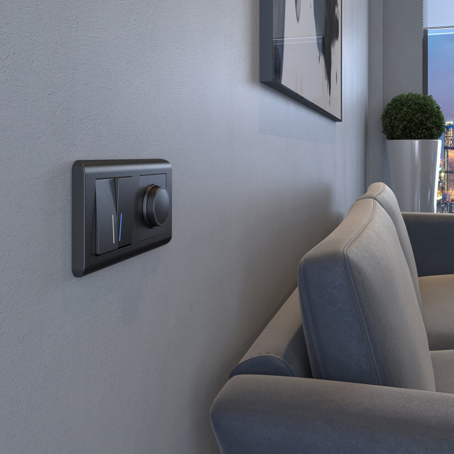 Диммер Werkel графит рифленый W1142004 4690389158513 Диммер Werkel графит рифленый W1142004 4690389158513