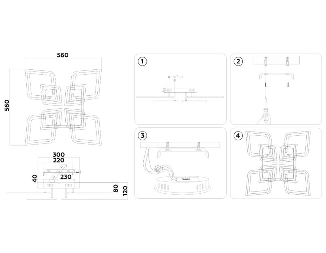 Потолочная люстра Ambrella Light Acrylica Original FA8911