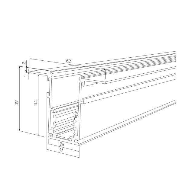 Шинопровод встраиваемый Elektrostandard Slim Magnetic 4690389179075 Шинопровод встраиваемый Elektrostandard Slim Magnetic 4690389179075