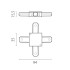 Соединитель X-образный однофазный к 50202X-P, 50203X-P Barra Lightstar 502147-P Соединитель X-образный однофазный к 50202X-P, 50203X-P Barra Lightstar 502147-P