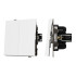 Механизм выключателя двухклавишный проходной Arlight SWT-TENDO-MKP2-PL-WH (230V, 10A) 054066
