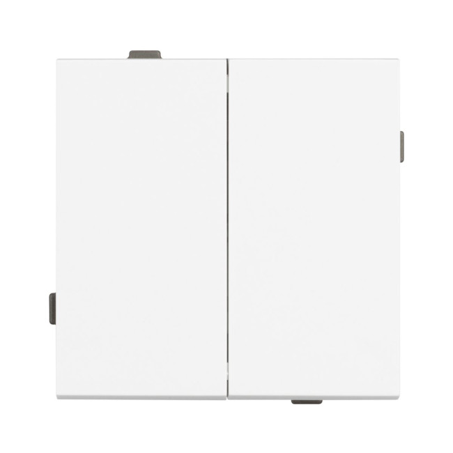 Механизм выключателя двухклавишный проходной Arlight SWT-TENDO-MKP2-PL-WH (230V, 10A) 054066