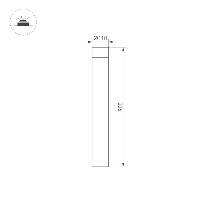 Ландшафтный светильник Arlight LGD-STEM-BOLL-H900-10W Warm2700 052702 Ландшафтный светильник Arlight LGD-STEM-BOLL-H900-10W Warm2700 052702
