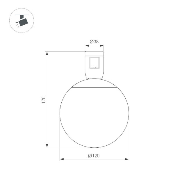 Трековый светильники Arlight ART-APRIORI-SFERO-R120-5W Warm3000 047795 Трековый светильники Arlight ART-APRIORI-SFERO-R120-5W Warm3000 047795