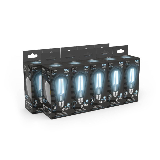 Лампа светодиодная Gauss Filament E27 10W 4100K 157802210 Лампа светодиодная Gauss Filament E27 10W 4100K 157802210