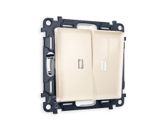 Комплект механизма 2-кл выключателя с подсветкой Ambrella Volt Alfa MA304015