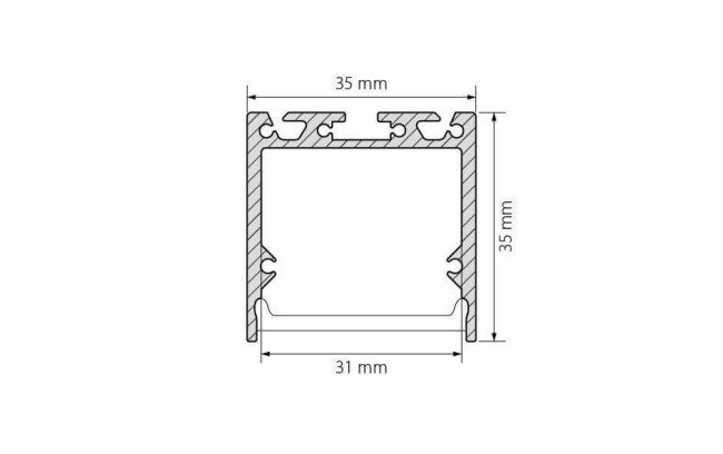 Профиль с экраном Arlight SL-LINE-3535-2500 ANOD+OPAL 020462 Профиль с экраном Arlight SL-LINE-3535-2500 ANOD+OPAL 020462