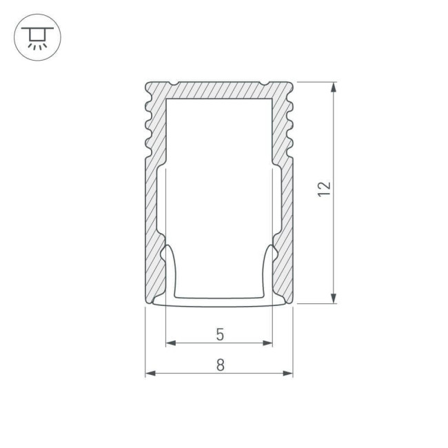 Профиль Arlight SL-MINI-8-H12-2000 ANOD 023714 Профиль Arlight SL-MINI-8-H12-2000 ANOD 023714