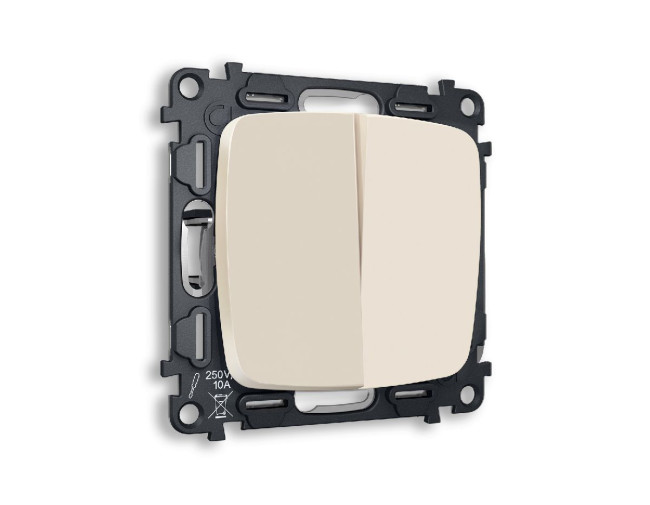 Комплект механизма 2-кл выключателя Ambrella Volt Omega MO323010 Комплект механизма 2-кл выключателя Ambrella Volt Omega MO323010