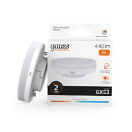 Лампа светодиодная Gauss GX53 6W 2700K матовая 83816 Лампа светодиодная Gauss GX53 6W 2700K матовая 83816