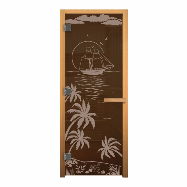 Дверь стеклянная Бронза "ЛАГУНА" (Осина, 8, 190х70, Бронза "ЛАГУНА", 28)