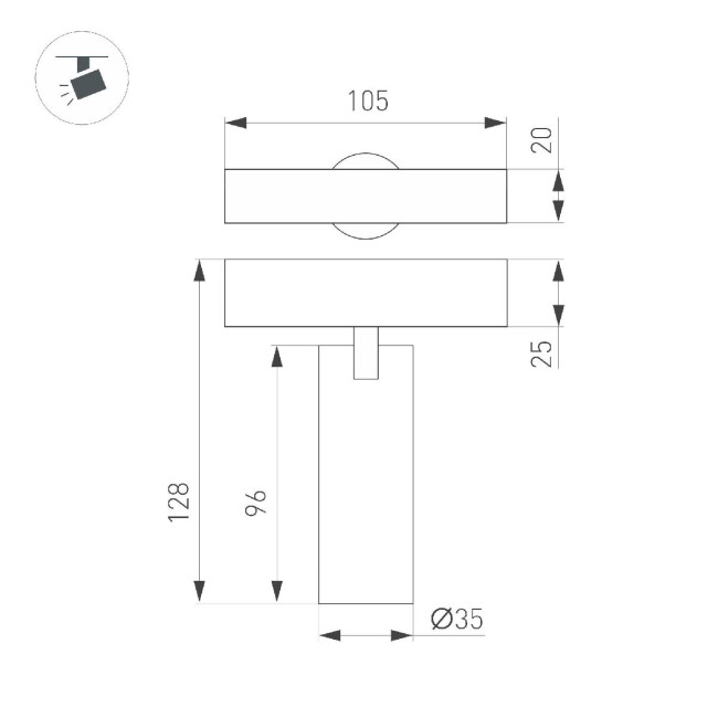 Трековый магнитный светильник Arlight MAG-SPOT-ZOOM-25-R35-7W Day4000 (BK, 20-55 deg, 24V) 053796 Трековый магнитный светильник Arlight MAG-SPOT-ZOOM-25-R35-7W Day4000 (BK, 20-55 deg, 24V) 053796