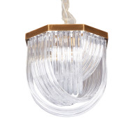 Подвесной светильник Delight Collection Murano Glass A001-400 L4 brass/clear Подвесной светильник Delight Collection Murano Glass A001-400 L4 brass/clear